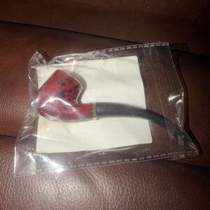 Red and Black Smoking Pipe